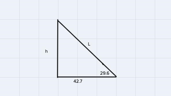 A support cable runs from the top of a telephone pole to a point on the ground 42.7 feet-example-1