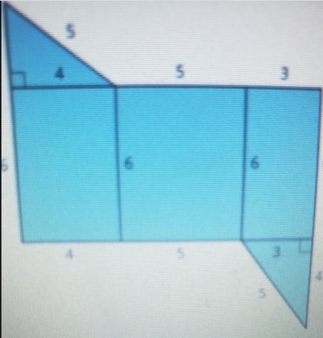 Here is a net of right triangles and rectangles all measurements are given in centimeters-example-1