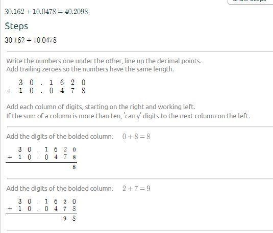 Find the total of 30.162+ 10.0478-example-1