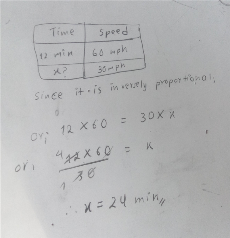 The time is takes an object to move a certain distance is inversely propotional to-example-1