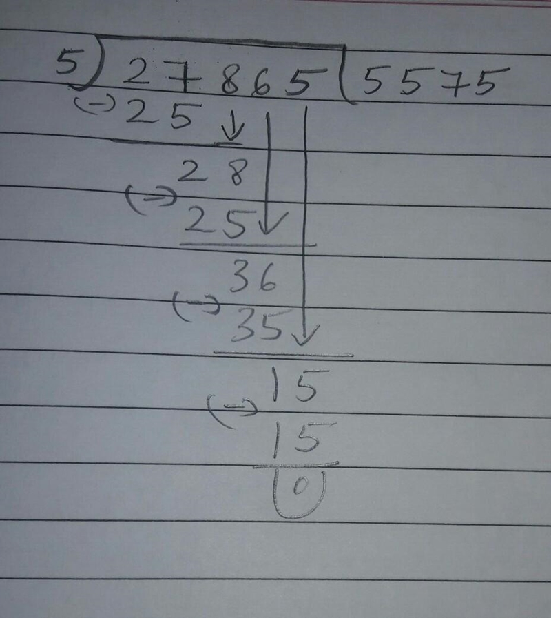 What is 27865 divided by 5-example-1