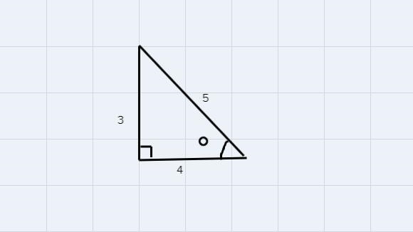 The right triangle with hypotenuse of length five and legs of lengths three and four-example-1