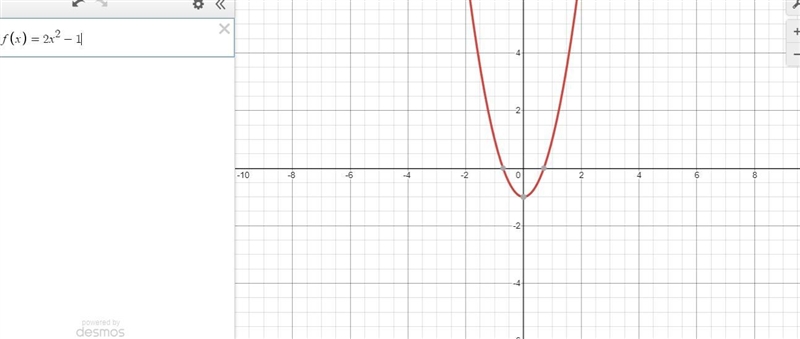 The function f(x) = 2x² - 1 is/has A. neither symmetric about the y-axis nor has order-example-1