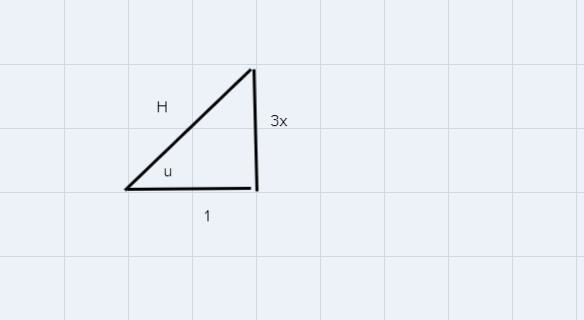 Evaluate the indefinite integral, using a trigonometric substitution and a triangle-example-1