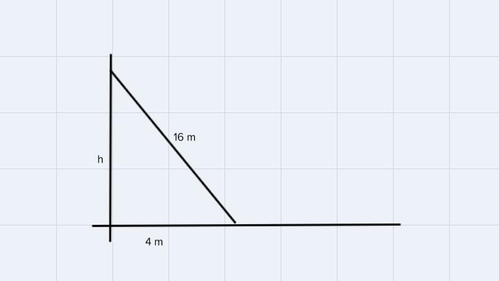 A straight ladder 16 metres long is placedagainst a vertical wall with its lower end-example-1