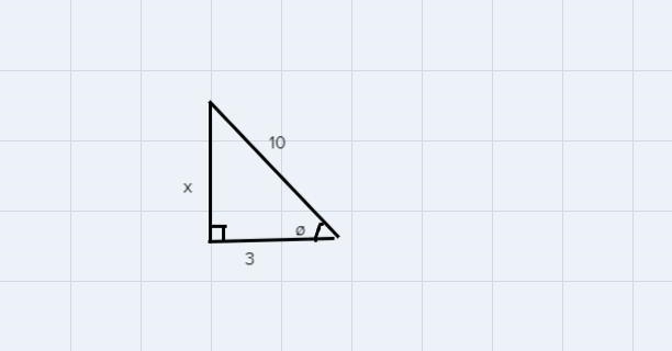 In a right triangle ø is an acute angle and secø= 10/3 what is the exact value of-example-1