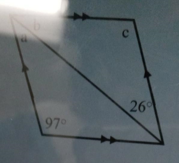 Can u find a b and c its parallelogramthank u-example-1