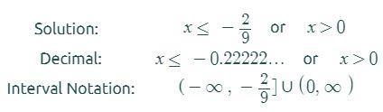 Ask an expert 2+3/10X>=13/20 Solve for inequality Thanks!-example-1