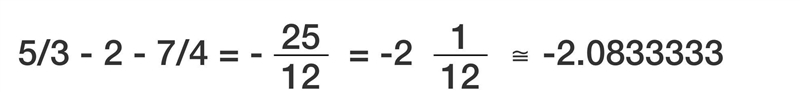 (5)(3) - (2-7) divided by 4?-example-1