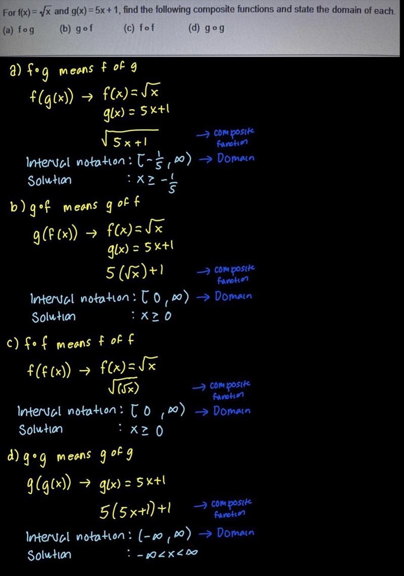 Calculus find the functions and state the domain-example-1