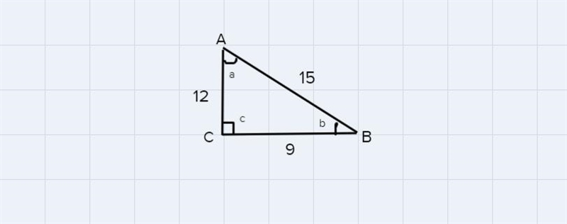 5. Solve the triangle in the figure.ООA. BC = 9; m ZA = 36.9°; mZB = 53.1°; m2C = 90°B-example-1