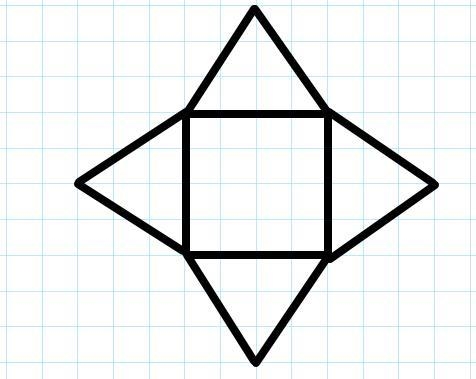 What's a method/expression to solve for serface area for 3d square pyramid-example-1