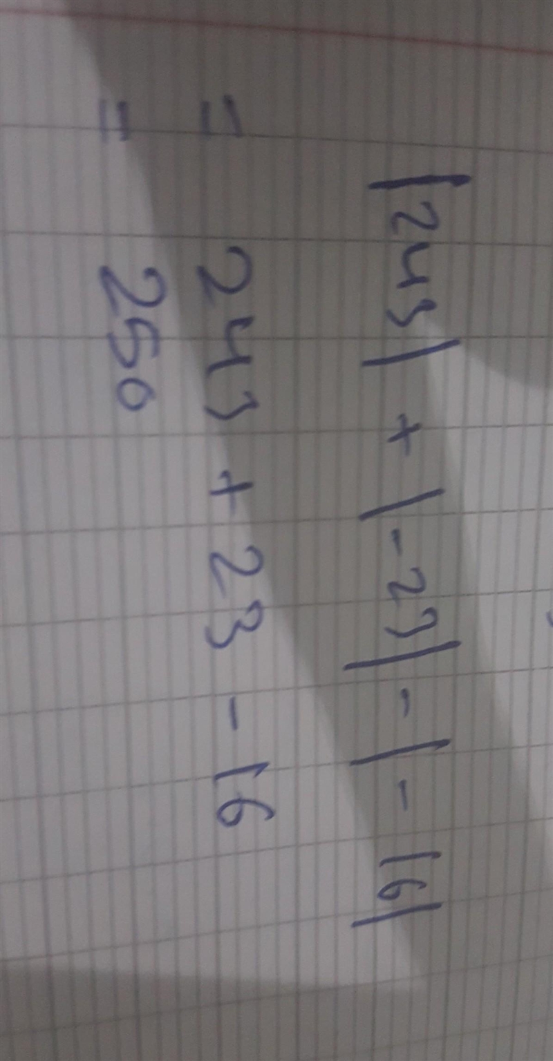 HURRY!!! What is the value of |243| + |−23| − |−16|?-example-1