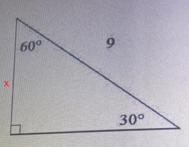 Given the diagram below, what is sin (30°) ?O A.OB.O C.OD. /3141411260°930°Triangle-example-1