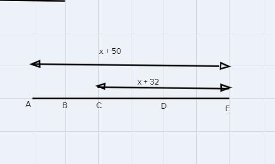 How do I find AC if AE = x + 50 and CE = x + 32-example-1