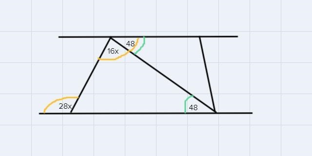 Find the value of x so that l//m. State the converse used-example-1