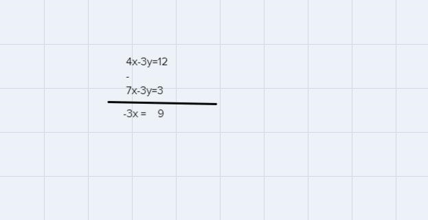 4x-3y=127x-3y=3X=? Y=?-example-1