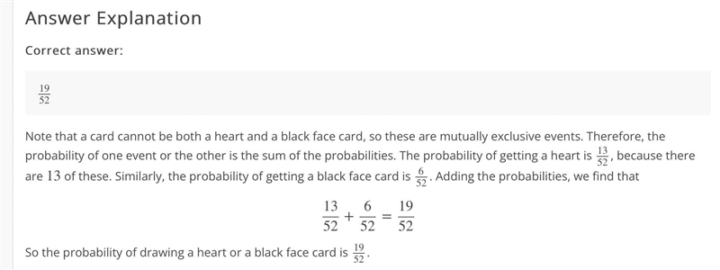 Question If a card is picked at random from a standard 52-card deck, what is the probability-example-1