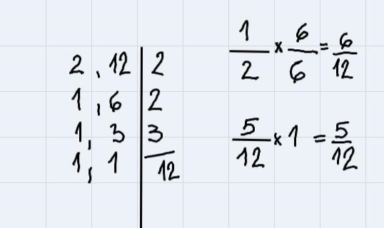 Use a common denominator to find equivalent fractions for and Enter the correct fractions-example-1