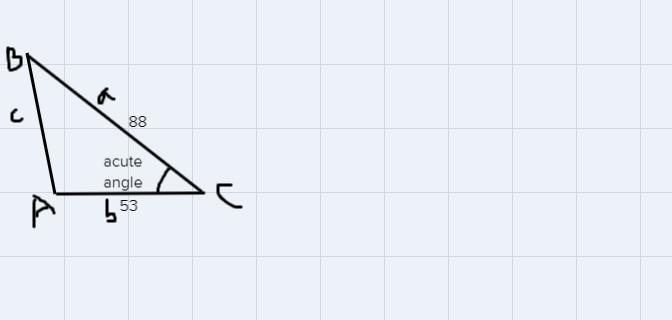 The area of a triangle is 1848. Two of the side lengths are 53 and 88 and the included-example-1