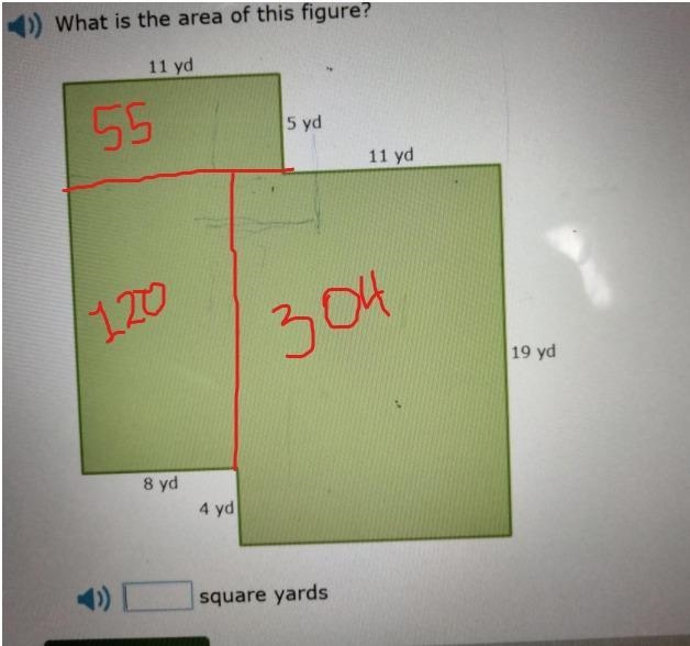 Part 22. NO LINKS!!!! What is the area of this figure?​-example-1