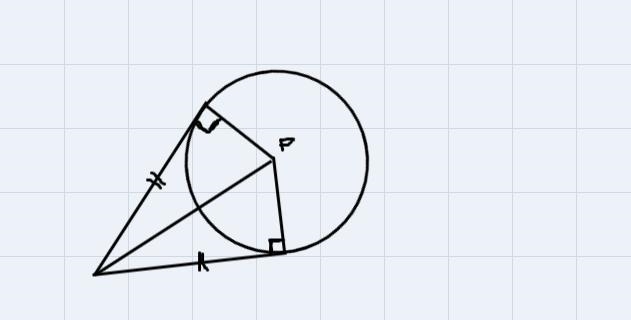 The segments in each figure are tangent to the circle. Solve for y and then find thelength-example-1