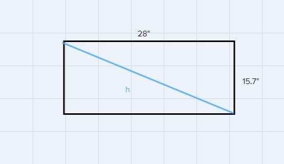 Television sizes are described by the length of their measure. What would be the list-example-1