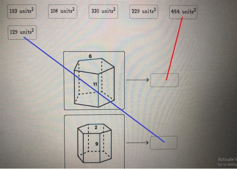 Find the approximate surface area of each right regular prism-example-1