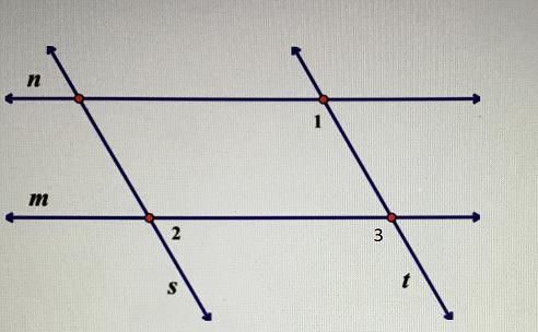 The measure of <1 is 120°, what is the measure of <2?-example-1