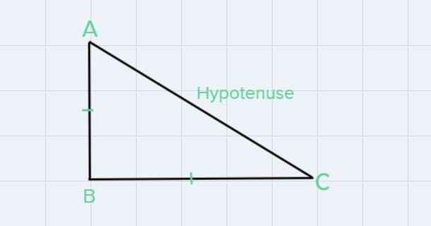 In right Delta*A * B * C legAB = legBC The area of the triangle is 12.5. Hypotenuse-example-1