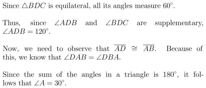 What will be the angle A?​-example-1