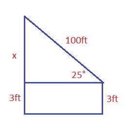 7) A student lets out 100 feet of string on a kite. He is holding the string to the-example-1