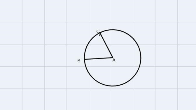 on circle A, arc BC has measure of 36 degree and an arc length of 4 pi units. what-example-1