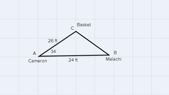 Use Law of Cosines to solve for this problem. Round your answer to the nearest TENTH-example-1