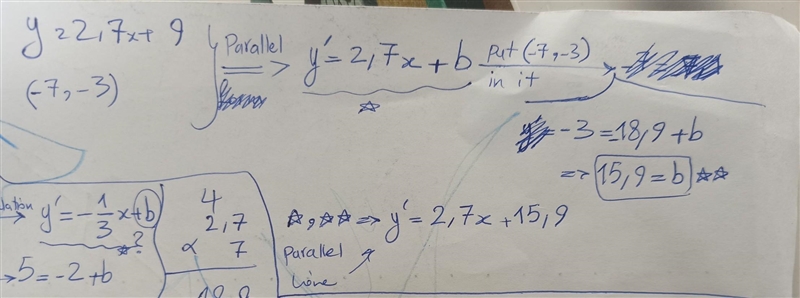 Find the equation of a line that is parallel to y=2/7x+9 and it passes through the-example-1