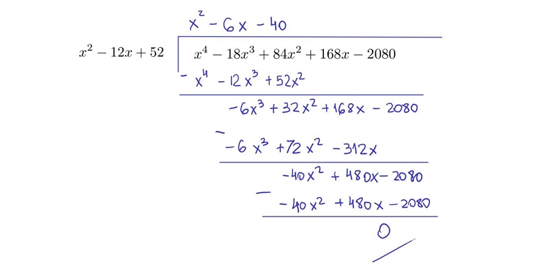 Use the given zero to find the remaining zeros of the function.h(x)=x^4−18x^3+84x-example-1