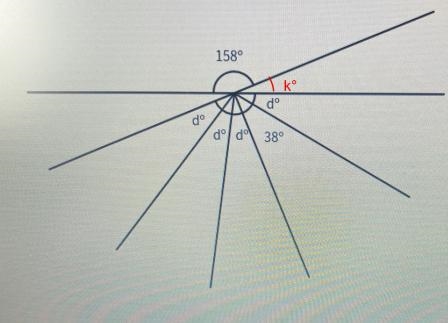 Find the value of d using the angle relationships shown in the diagram to find the-example-1