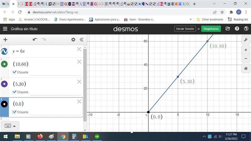 Draw a distance-time graph for the first 10 seconds of an object travelling at 6m-example-1