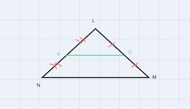 Given that PO is a midsegment of △LMN, to which segment is MO congruent?MPOLPNPO-example-1