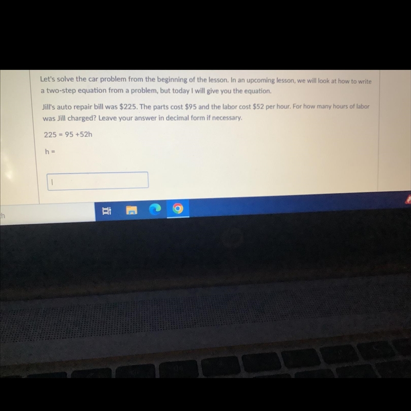 For how many hours of labor was Jill charged? Leave your answer in decimal form if-example-1