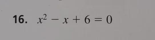 find the discriminant of the quadratic equation and describe the number and type of-example-1