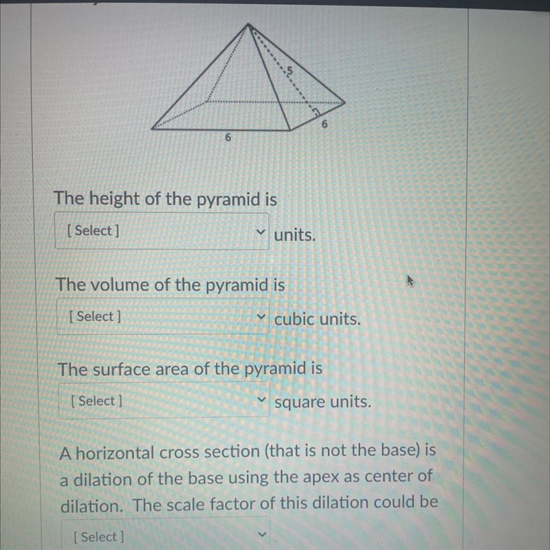 First drop down answer choices A. 5.8B. 7.8C. 4 D. 5 Second drop down answer choices-example-1