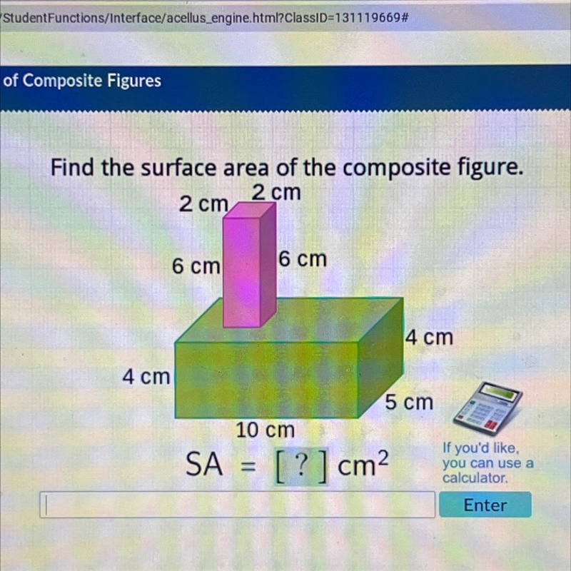 Find the surface area of the composite figure-example-1