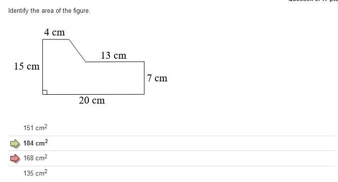 Identify the area of the figure-example-1