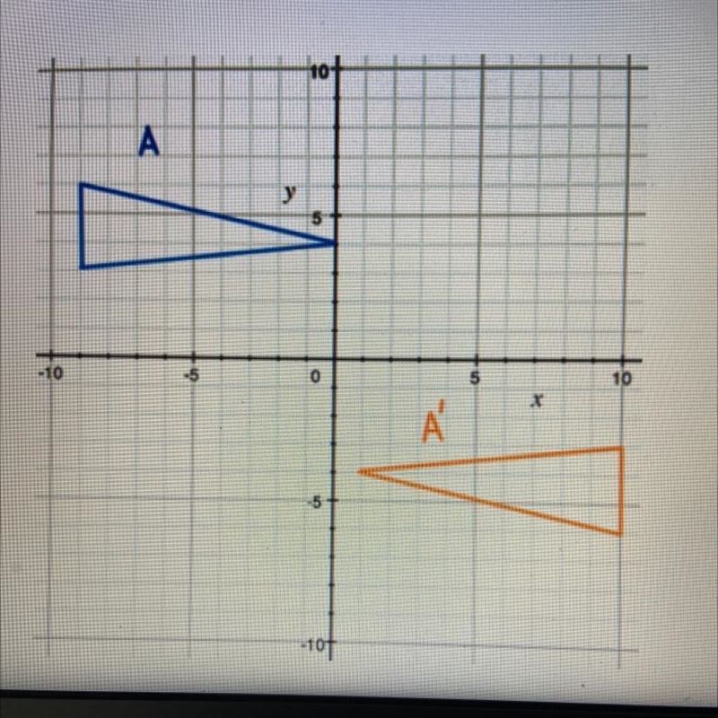 Describe the transformation that maps the pre-image A to the image A.translated 8 units-example-1