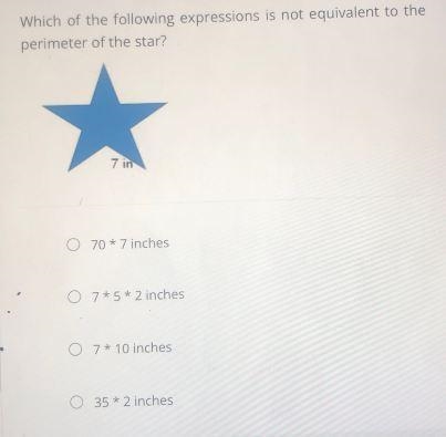 Which of the following expressions is not equivalent to the perimeter of the star-example-1