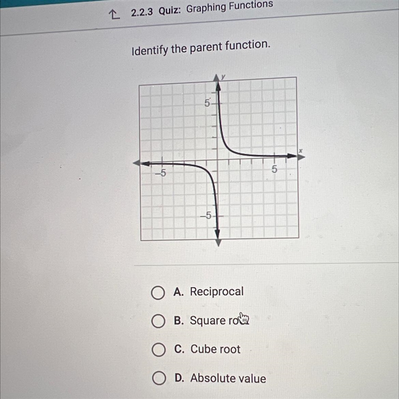 Identify the parent function.-example-1