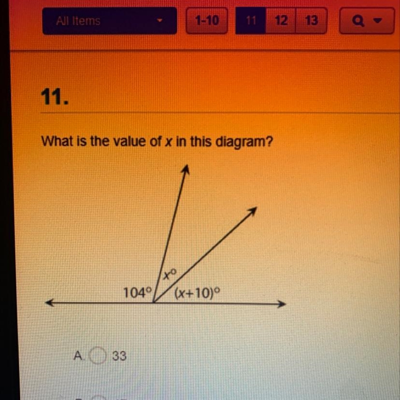 What is the value of x don’t have much time please help-example-1