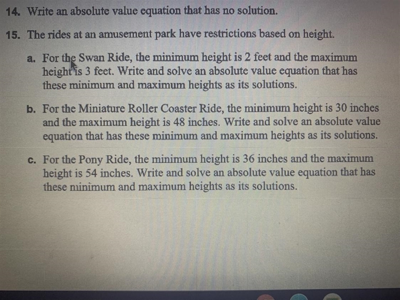 I need help writing the equations for 15 a, and c-example-1