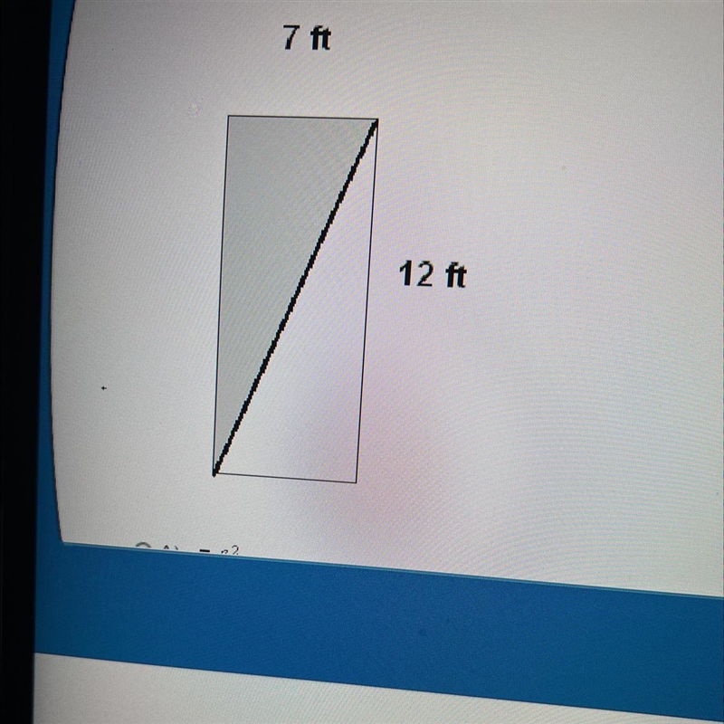 The area of the shaded region is 42 ft2 . What is the area of the unshaded region-example-1